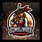 Gunslinger mascot. esport logo design