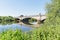 Gunthorpe bridge spans the flat calm River Trent