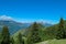 Gurglitzen - Panoramic view of majestic mountain peaks of Carnic and Julian Alps. Idyllic hiking trail to Boese Nase