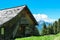 Gurglitzen - Wooden cottage with panoramic view of majestic mountain peaks of Carnic and Julian Alps. Idyllic hiking trail