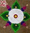 Guru Purnima, Kartik Purnima & Sharad Purnima Rangoli Design & Diwali Lakshmi devi pada pooja rangoli design.