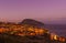 Gurzuf and Ayu Dag mountain in the night.