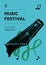 Gusli, harp, folk. Music festival poster.