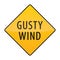 gusty wind warning sign. Vector illustration decorative design