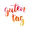 Guten tag - watercolor lettering calligraphy