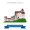 Gutenberg Castle in Liechtenstein flat vector attraction