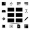 Gutter, text icon. Simple glyph, flat vector of Text editor set icons for UI and UX, website or mobile application