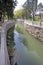 Gutters and baluster in a park