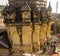 Guwahati, Assam/India - January 8 2018: A construction worker leans on the walls of an ancient temple around the Kamakhya temple