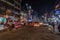 GUWAHATI, INDIA - JANUARY 28, 2017: Night view of a street in Guwahati, Assam state, Ind