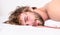 Guy bearded macho relax in morning. Man attractive macho relax and feel comfortable. Simple tips to improve your sleep