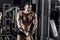 Guy bodybuilder with barbell