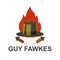 Guy fawkes night background. Design with fireworks