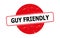 Guy friendly stamp on white