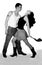 Guy and girl in dance.