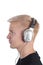 Guy in headphones, photo in profile