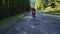 A guy on a motorcycle. Young handsome guy rides a motorcycle on a mountain road.