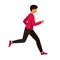 Guy runs. Man Jogging. A young man in sportswear engaged in sports.