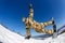 A guy snowboarder enjoys a holiday at the ski resort