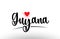 Guyana country text typography logo icon design