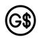Guyana Dollar Line Style Icon