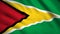 Guyana flag Motion video waving in wind. Flag Closeup 1080p HD  footage