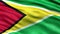 Guyana Flag Seamless Loop. 3D animation.