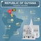 Guyana infographics, statistical data, sights.