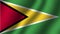 Guyana national wavy flag vector illustration