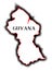 Guyana Outline Map