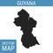 Guyana vector map with title