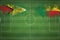 Guyana vs Benin Soccer Match, national colors, national flags, soccer field, football game, Copy space