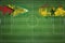 Guyana vs Ghana Soccer Match, national colors, national flags, soccer field, football game, Copy space