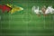Guyana vs Iran Soccer Match, national colors, national flags, soccer field, football game, Copy space