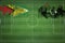 Guyana vs Libya Soccer Match, national colors, national flags, soccer field, football game, Copy space