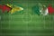 Guyana vs Mexico Soccer Match, national colors, national flags, soccer field, football game, Copy space