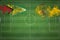Guyana vs Spain Soccer Match, national colors, national flags, soccer field, football game, Copy space