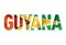 Guyanese flag text font