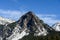 Guye Peak in the Alpine Lakes Wilderness on a clear blue sunny day, as a nature background