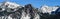 Guye Peak in the Alpine Lakes Wilderness on a clear blue sunny day, as a nature background