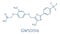 GW501516 endurobol performance enhancing drug molecule illegal. Skeletal formula.