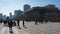 Gwanghwamun square and Sejon center during winter morning at Jongno-gu , Seoul South Korea : 8 February 2023