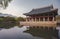 Gyeongbokgung Palace, pond and pagoda, travel to South Corea