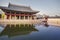 Gyeongbokgung Palace, pond and pagoda, travel to South Corea