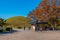 GYEONGJU, KOREA,OCTOBER 31, 2019: People are strolling through Tumuli park containing several royal tombs at Gyeongju, Republic of