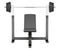 Gym adjustable weight bench with barbell isolated on white