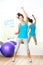 Gym aerobics fitness dance instructor dancing