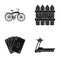 Gym, casino and other web icon in black style.Agriculture, sports icons in set collection.