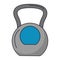 Gym equipment kettlebell isolated