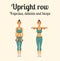 Gym Exercise: Upright Row. Vector Illustration